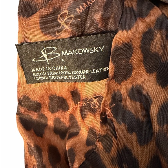 B. Makowsky Blue Leather Shoulder Bag (A368) - Picture 8 of 10